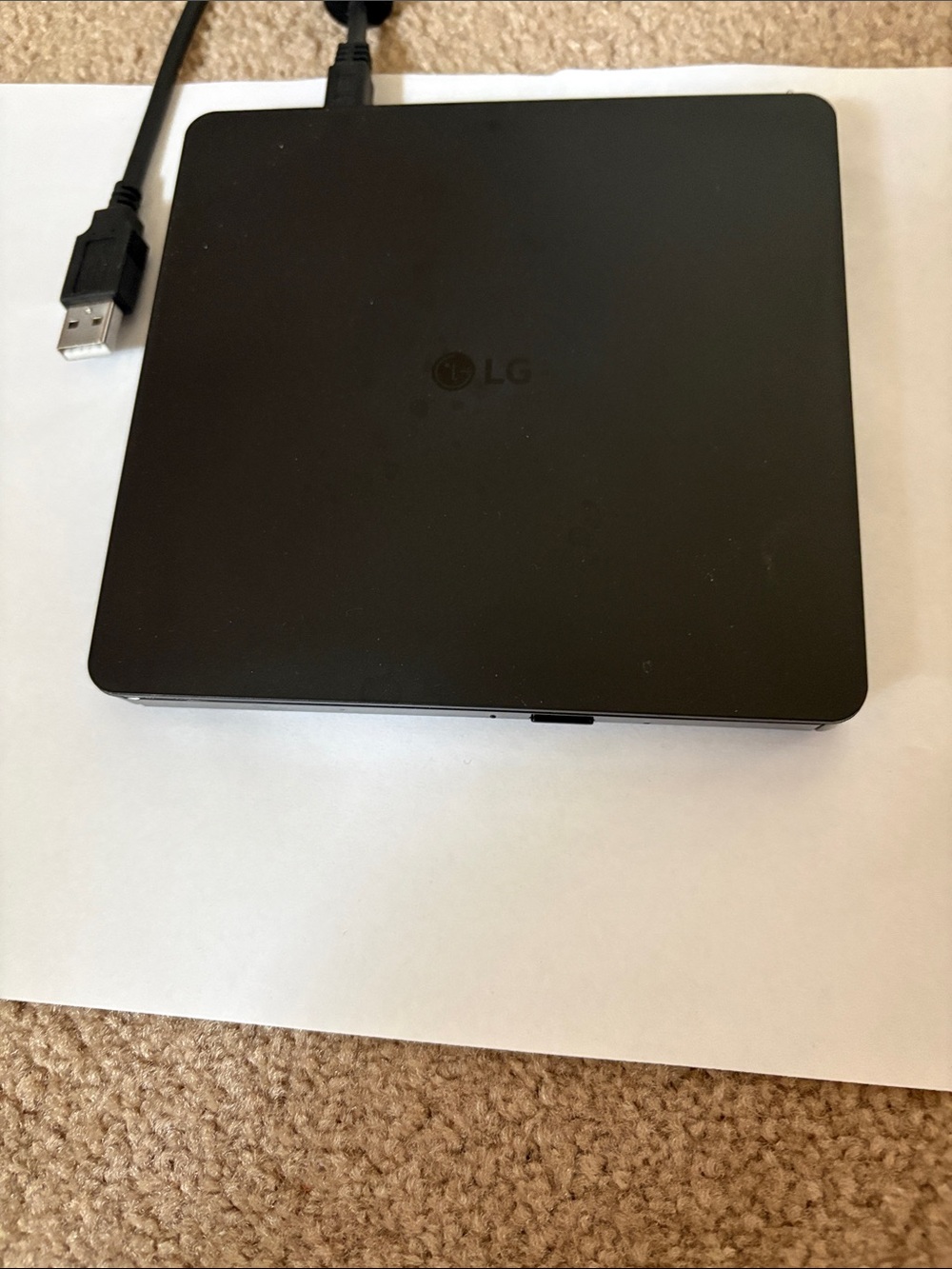 LG External USB Optical Drive - Black Portable DVD Burner